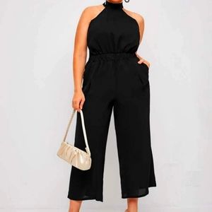 SHEIN curve black high neck jumpsuit!